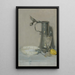 Still life with flask, glass, and bowl - Julian Alden Weir — framed artwork on a wall