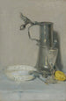 Still life with flask, glass, and bowl - Julian Alden Weir — artwork view