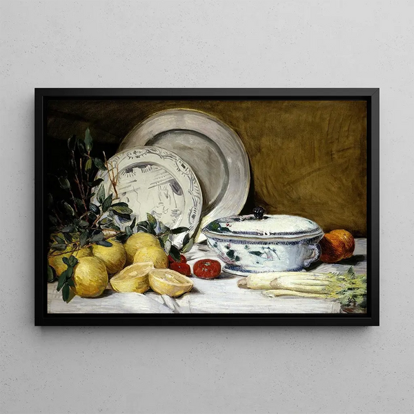 Nature Morte - Julian Alden Weir — framed artwork on a wall