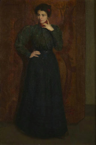 The Green Dress - Julian Alden Weir — artwork view