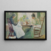 Two women sewing - Julian Alden Weir — framed artwork on a wall