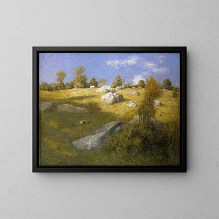 Mountain Pasture - Julian Alden Weir — framed artwork on a wall