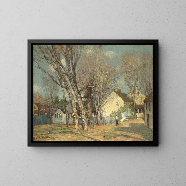 Village de Windham - Julian Alden Weir — framed artwork on a wall