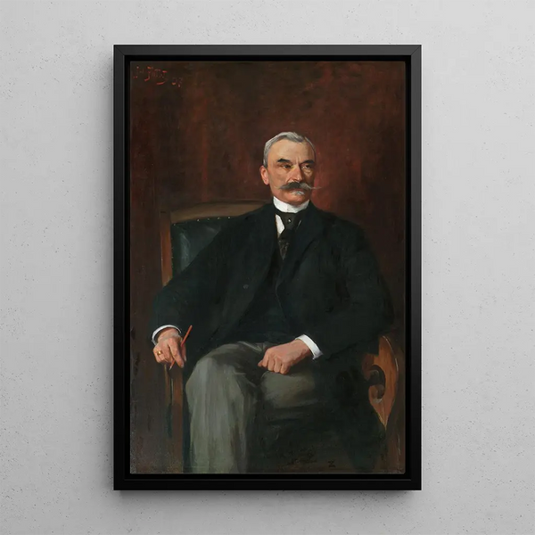 Dr Stanislaus Ritter von Madeyski - Julian Fałat — framed artwork on a wall