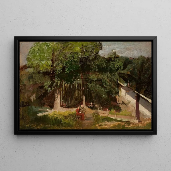 Fragment of the Garden - Julian Maszyński — framed artwork on a wall