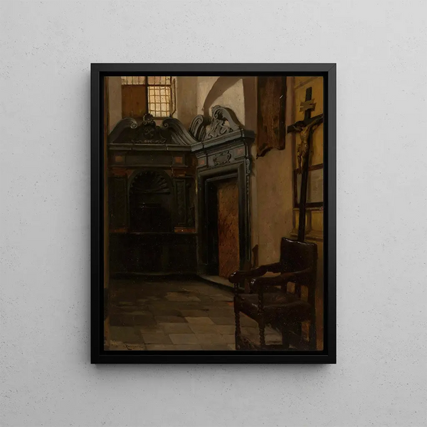 Sacristy - Julian Maszyński — framed artwork on a wall