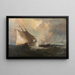 Voiliers dans une tempête au large de la côte américaine - Julian Oliver Davidson — framed artwork on a wall