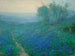 Blueberries at sunrise painting in the north of San Antonio - Julian Onderdonk — artwork view