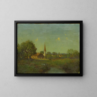 Église pionnière sans titre - Julian Onderdonk — framed artwork on a wall