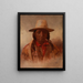 Sitting Bull Painting - Julian Scott — framed artwork on a wall