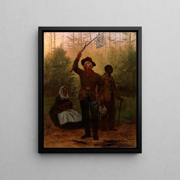 Reddition d'un soldat confédéré - Julian Scott — framed artwork on a wall