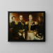 The General Léopold Hugo with two of his brothers and his son Abel in Restoration uniform - Julie Hugo — framed artwork on a wall