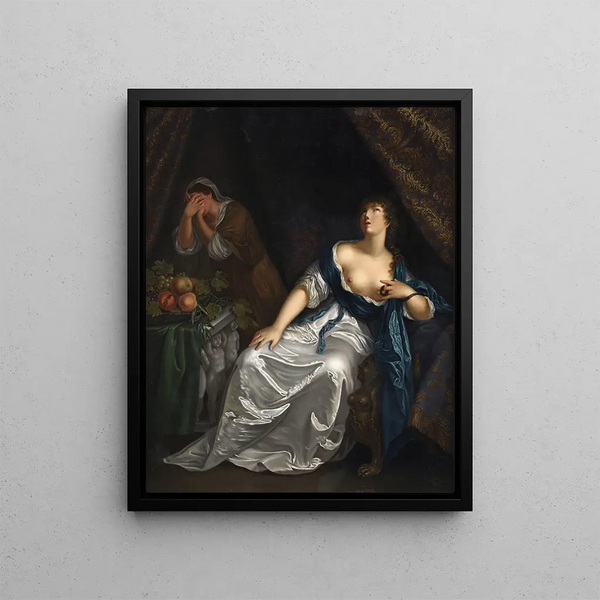 The death of Cleopatra - Julie Lütken — framed artwork on a wall