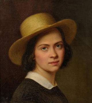 Julie Wilhelmine HagenSchwarz - Selfportrait with a Strawhat.webp