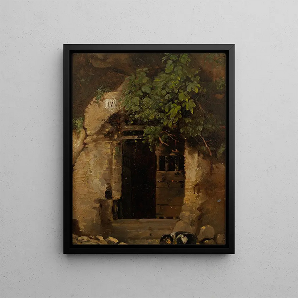 Taverne à Nemi - Julie Wilhelmine Hagen-Schwarz — framed artwork on a wall