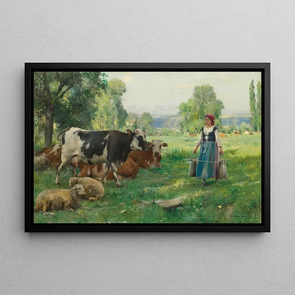 In a pasture - Julien Dupré — framed artwork on a wall