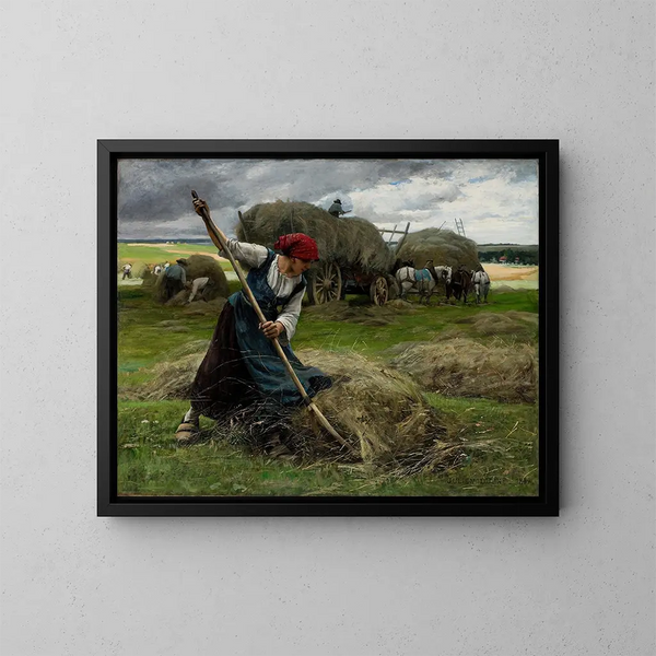Scene of Mowing - Julien Dupré — framed artwork on a wall
