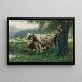 Julien Dupr - Peasant woman with cows.webp