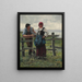 Les ragots - Julien Dupré — framed artwork on a wall