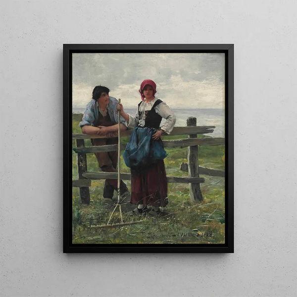 Les ragots - Julien Dupré — framed artwork on a wall
