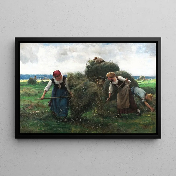 The Hay Harvester - Julien Dupré — framed artwork on a wall