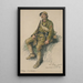 Portrait of a French soldier from World War I - Julien Le Blant — framed artwork on a wall