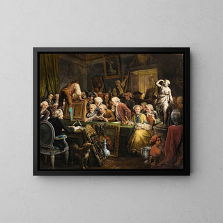 The Auction - Julien Léopold Boilly — framed artwork on a wall