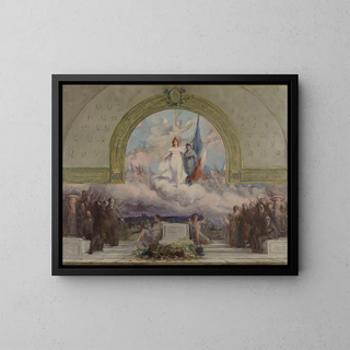 Allegory of the Dead of the First World War - Julien Louis Tavernier — framed artwork on a wall