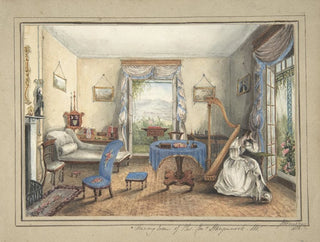 Drawing Room Painting of the Plas Spa - Julien Mure — artwork view