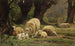 Sheep grazing in a wooded clearing - Juliette Peyrol-Bonheur — artwork view