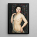 Demi-nude Painting - Juliette Samuel — framed artwork on a wall