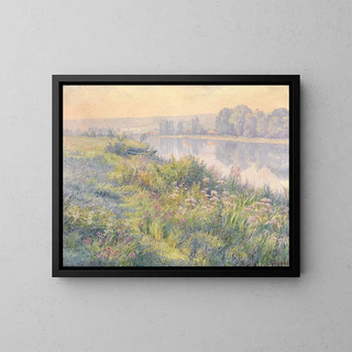 Summer on the Meuse - Juliette Wytsman-Trullemans — framed artwork on a wall