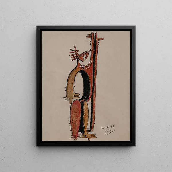 Man Cactus - Julio González — framed artwork on a wall