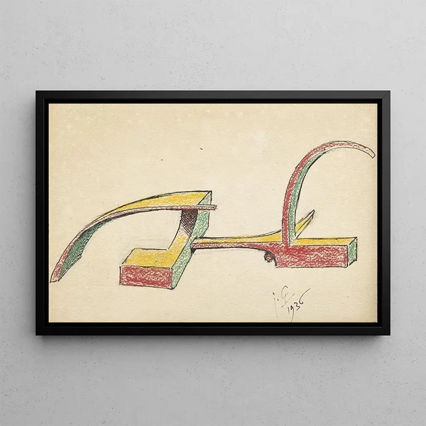 Personnage allongé - Julio González — framed artwork on a wall