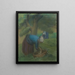 Two peasants in the orchard - Julio González Pola — framed artwork on a wall