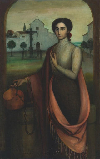 Young girl near a well - Julio Romero de Torres — artwork view