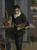Self-portrait of the artist in his studio - Julio Romero de Torres — artwork view