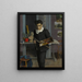 Self-portrait of the artist in his studio - Julio Romero de Torres — framed artwork on a wall