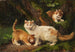 Family of cats playing in the forest - Julius Adam the Younger — artwork view