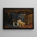 Three kittens - Julius Adam the Younger — framed artwork on a wall