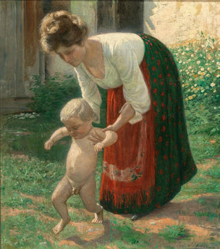 Julius Bosse - Louise Bosse 18781929 the artists wife with their oneyearold son Walter Bosse.webp