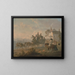 a carriage on a country road - Julius Caesar Ibbetson — framed artwork on a wall