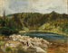 a painting Une vue d'un lac dans la forêt de Bohême - Julius Eduard Mařák — artwork view