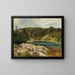 a painting Une vue d'un lac dans la forêt de Bohême - Julius Eduard Mařák — framed artwork on a wall