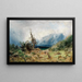 Landscape of the Giants' Mountains oil on canvas - Julius Eduard Mařák — framed artwork on a wall