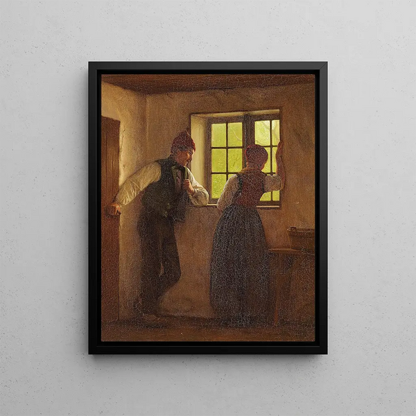 a court scene - Julius Exner — framed artwork on a wall