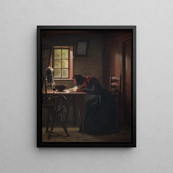 and a telegram - Julius Exner — framed artwork on a wall