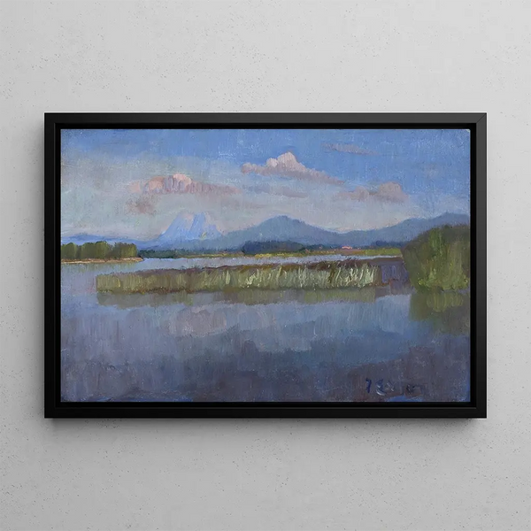 Rive du Chiemsee - Julius Exter — framed artwork on a wall