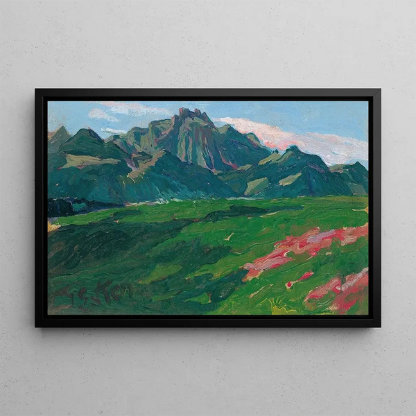 Kampenwand Painting - Julius Exter — framed artwork on a wall
