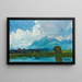 Lake with Clouds, Chiemsee - Julius Exter — framed artwork on a wall